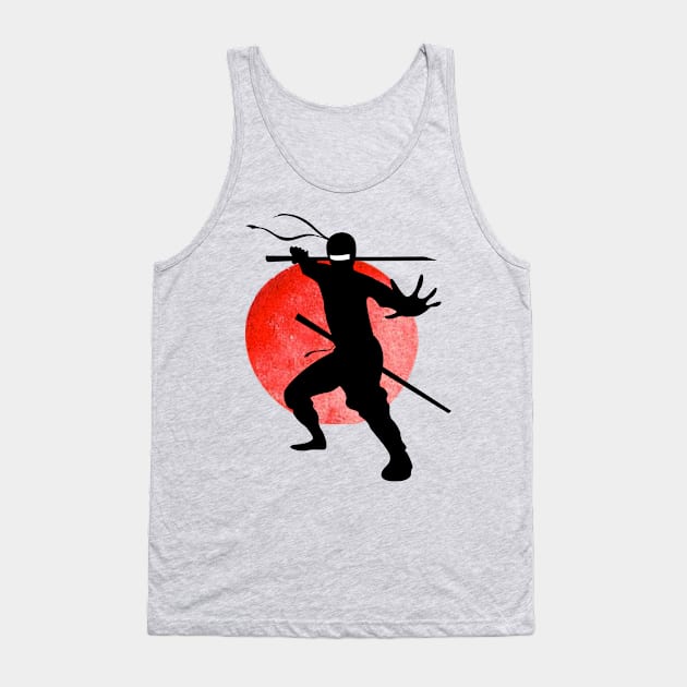 Japanese Martial Art - Ninja Holding Sword Pose Tank Top by Enriched by Art